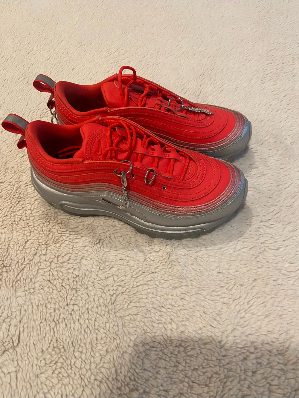 Nike x Megan Thee Stallion Air Max 97 Hot Girl By You Red Silver Sneakers 7